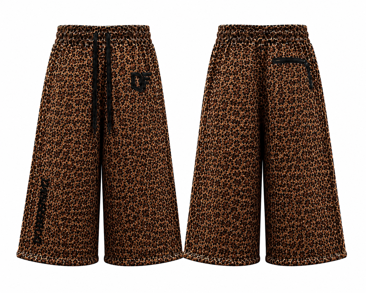 DF Cheetah Print 3/4 Sweatpants